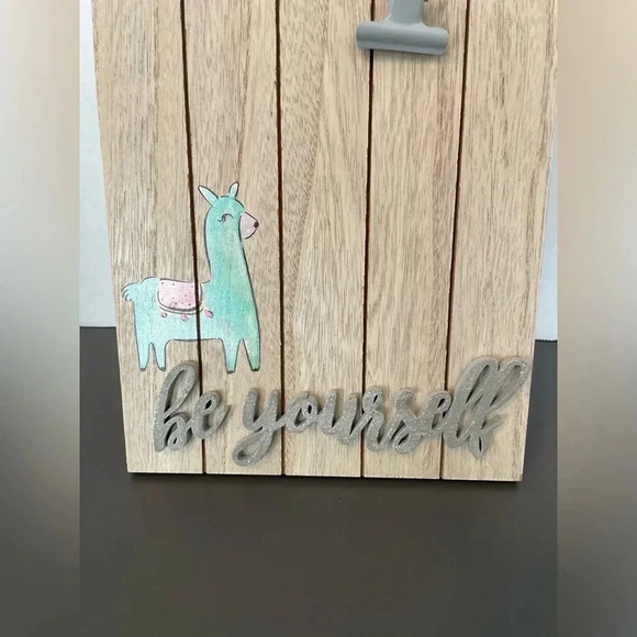 Contemporary Home Living 9.5" Brown and Gray "Be Yourself" Modern Photo Clip - Picture 2 of 5